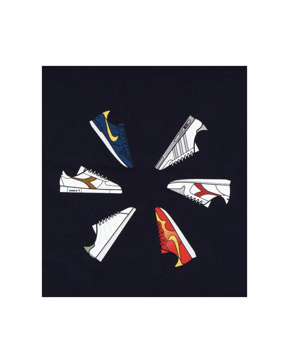 80er Casuals Trainers 80er T-Shirt Navy