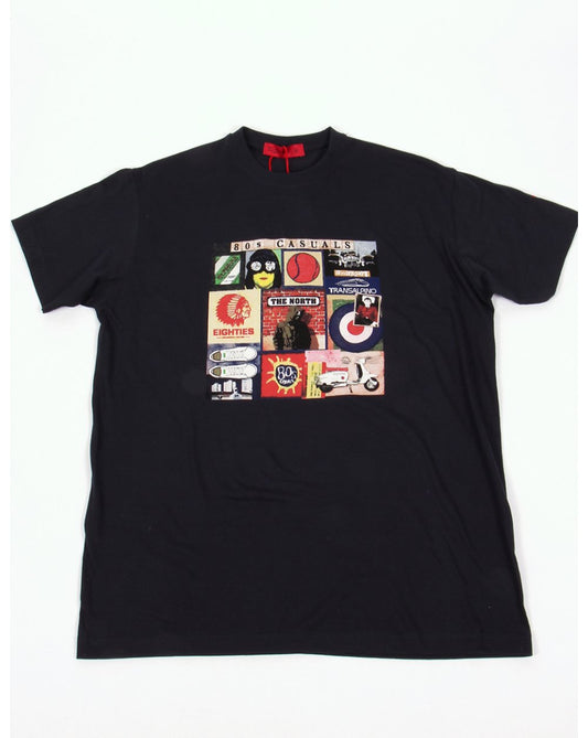 80s Casuals 80s Casuals Quellen der 80er Jahre T-Shirt Marineblau