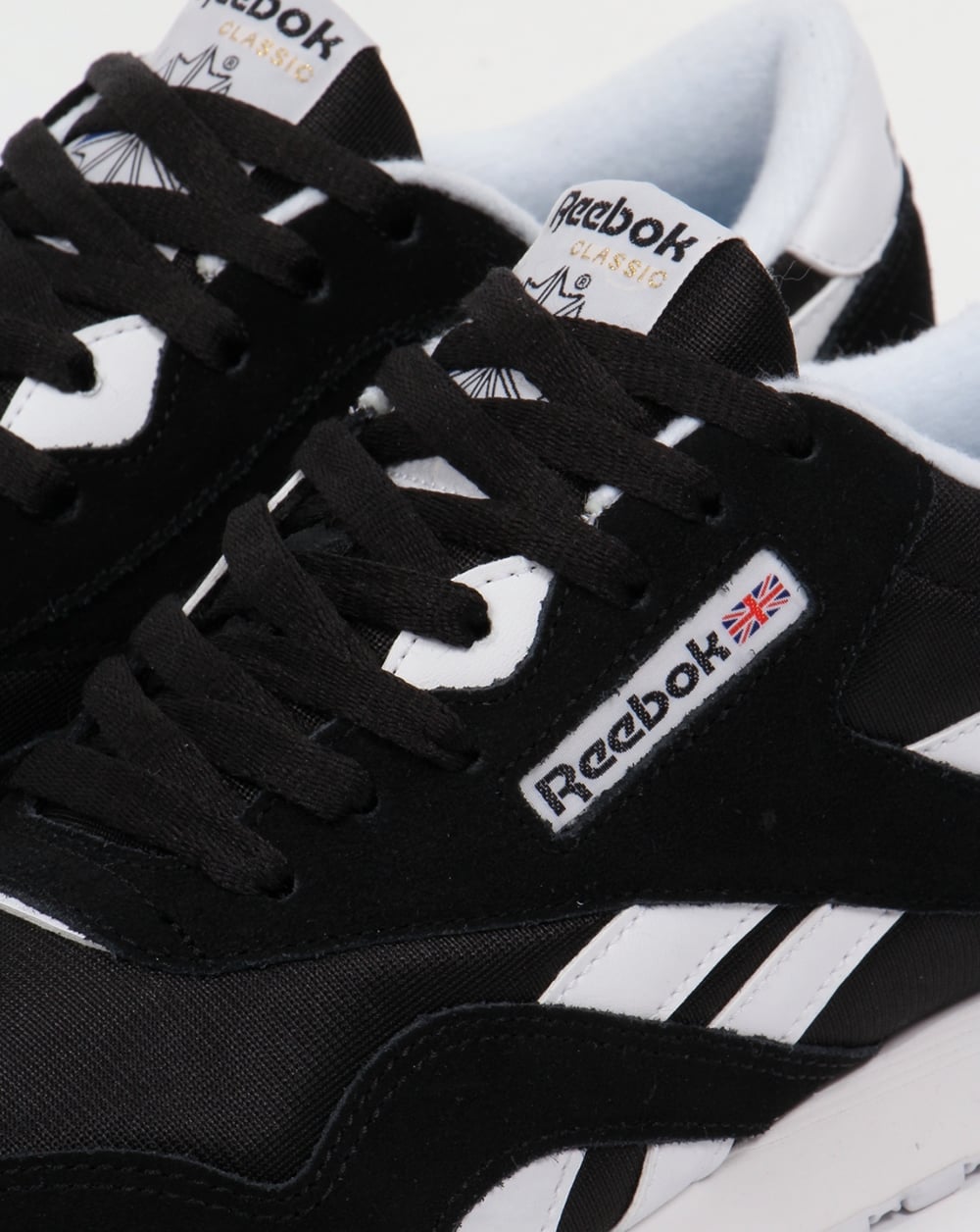 Reebok Classic Nylon Sneaker Schwarz/Weiß