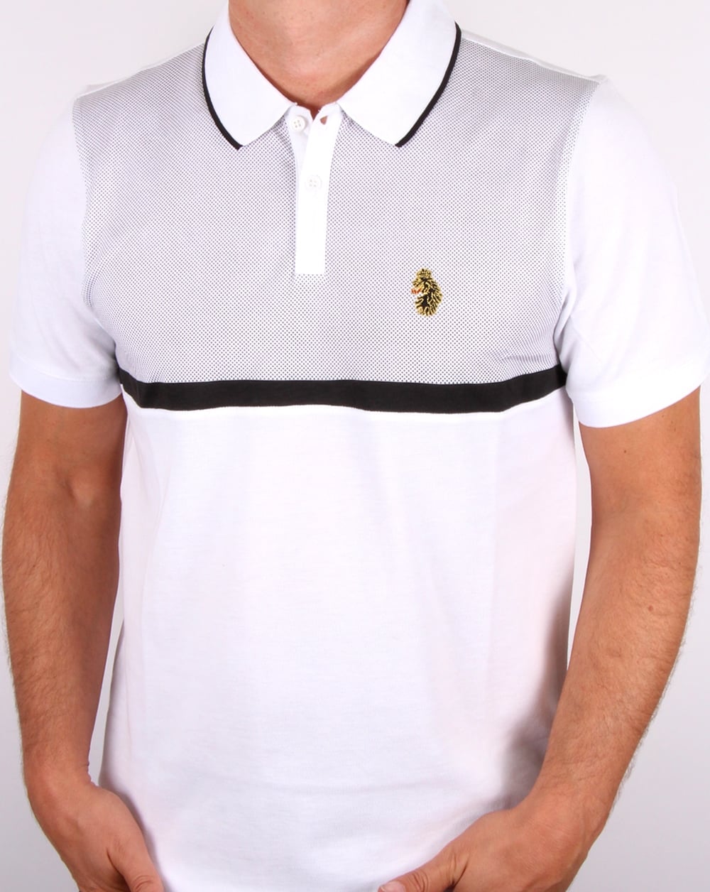 Luke Modern Classik Zip Polo Shirt White