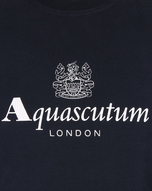 Aquascutum Aquascutum Henry Sweatshirt mit Rundhalsausschnitt, Marineblau