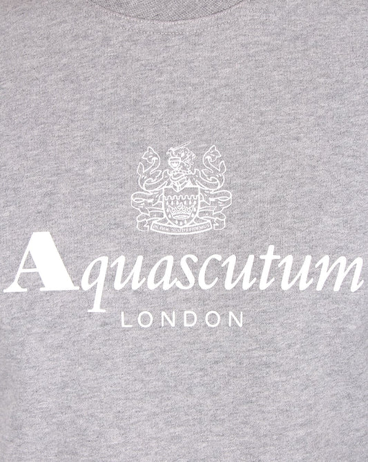 Aquascutum Aquascutum Henry Sweatshirt mit Rundhalsausschnitt, Graumeliert