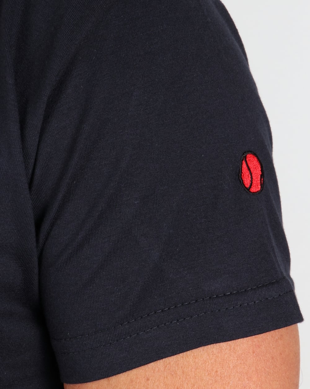 80s Casuals Benetton T-Shirt mit Rugby-Print, Marineblau