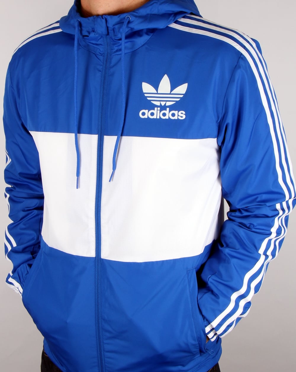 Adidas Originals California Windbreaker Blau/Weiß