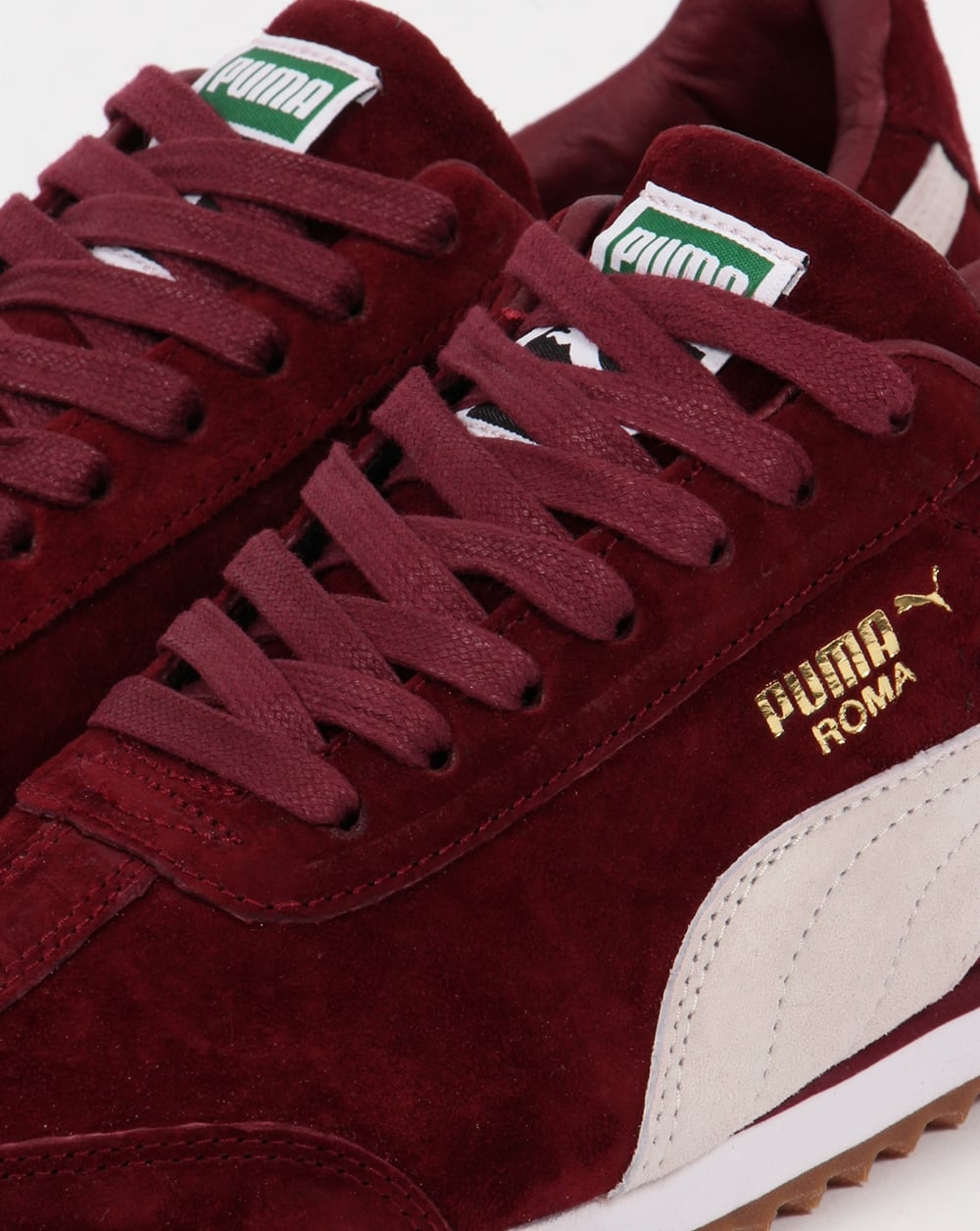 Puma Roma Trainers Burgundy/White