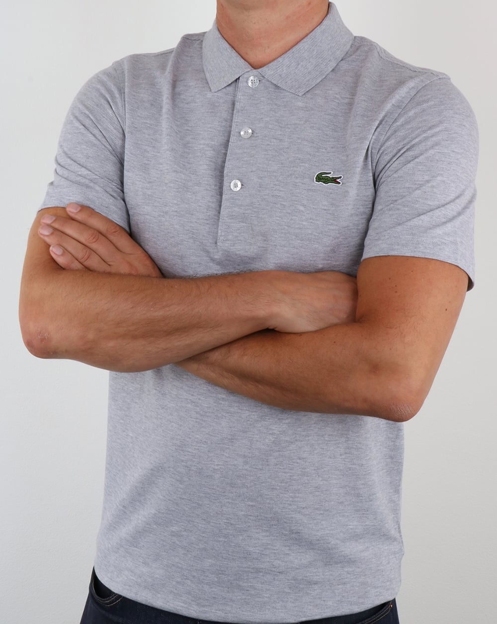 Lacoste Polo Shirt Silver Chine