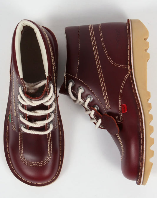 Kickers Kickers – Kick Hi – Lederstiefel in Kirschbraun