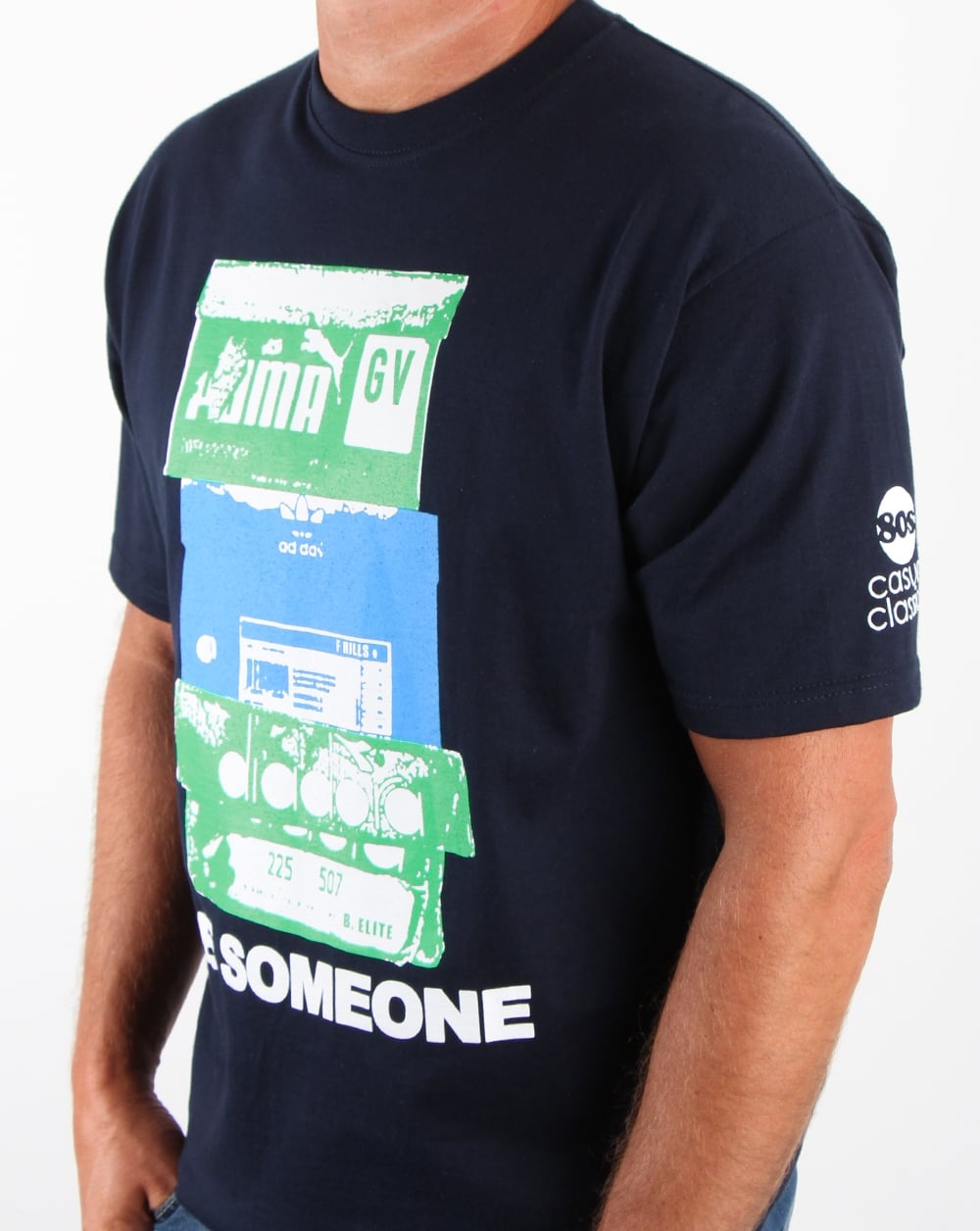 80er Casual ICONS Box T-Shirt Marineblau