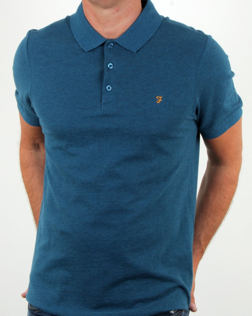 Farah Blaney Polo Shirt Atlantic Marl
