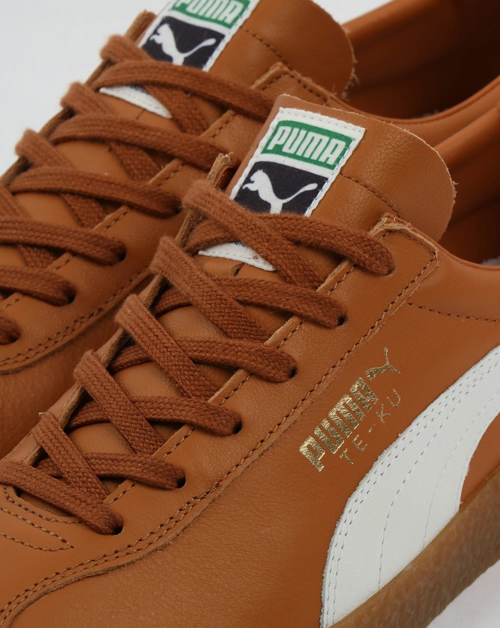 Puma Te-ku Leather og Trainers Sudan Brown/white