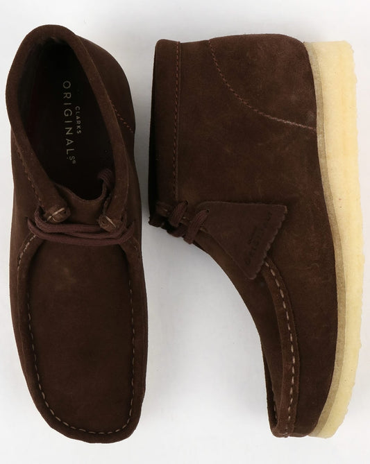 Clarks Originals Clarks Originals Wallabee Wildlederstiefel Dunkelbraun