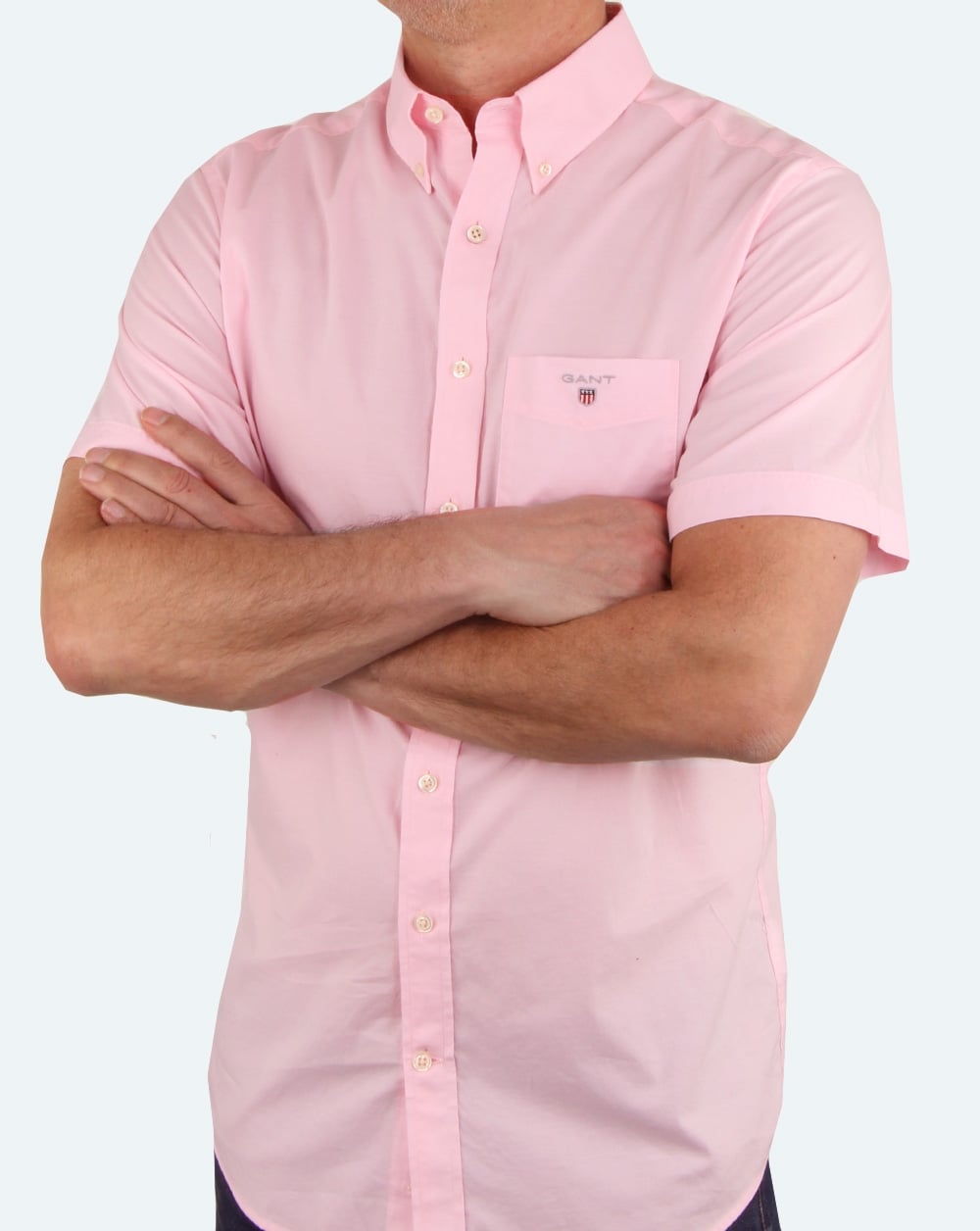 Gant Broadcloth Short Sleeve Shirt Pink