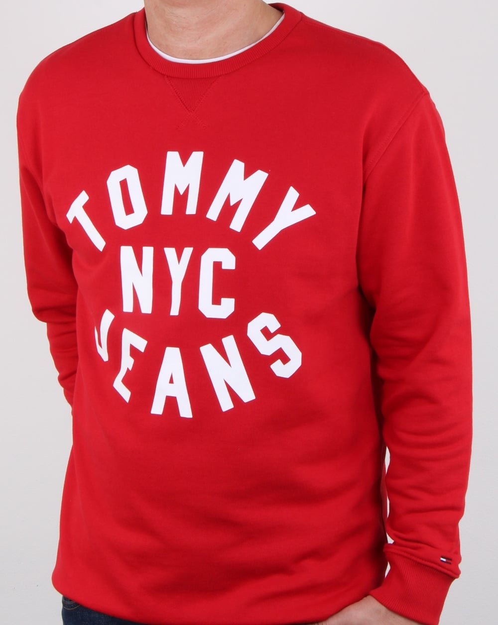 Tommy Hilfiger Nyc Logo Sweatshirt Racing Red