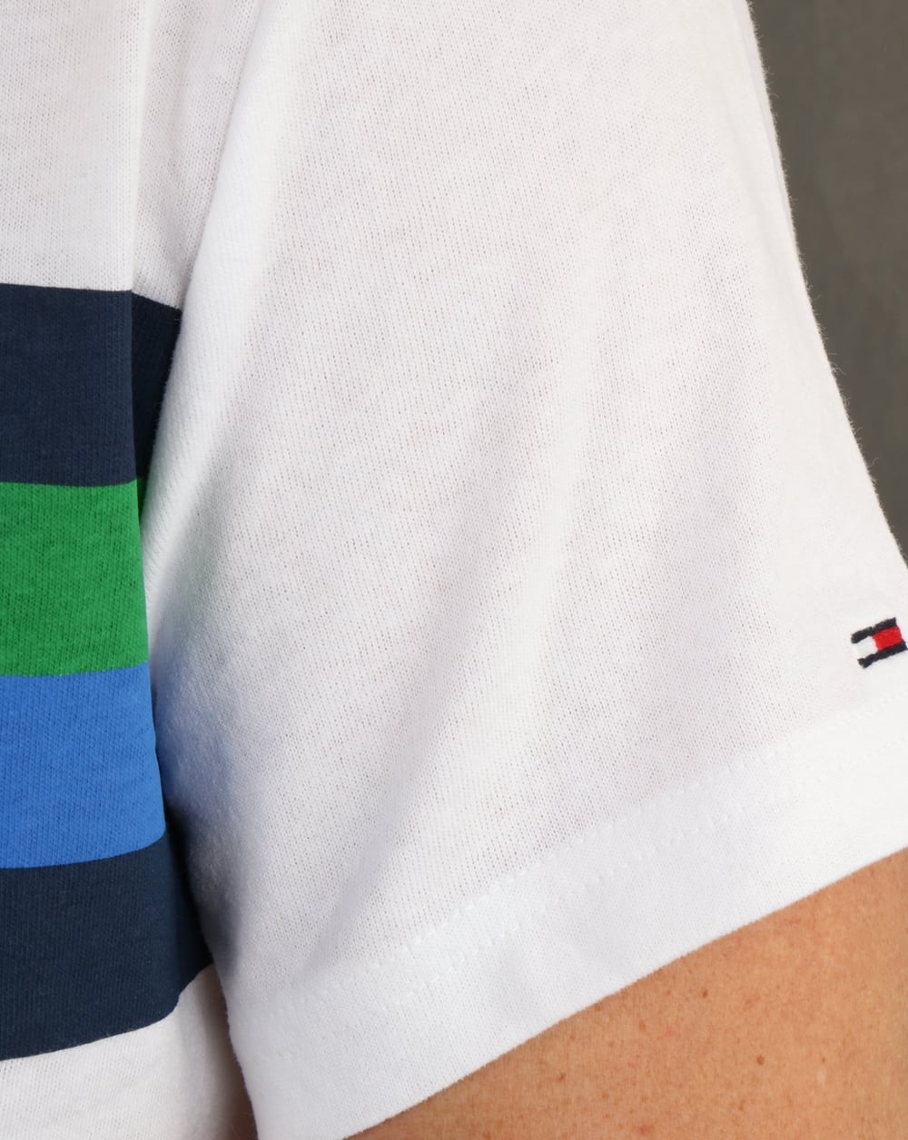 Tommy Hilfiger Colorblock Font T Shirt Classic White