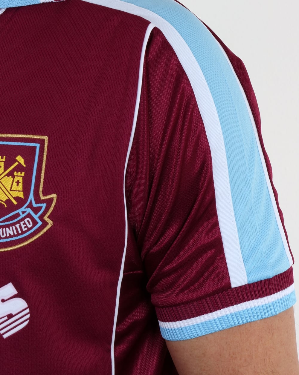 80er Casual Classics West Ham 2000 Retro-Fußballtrikot, Weinrot