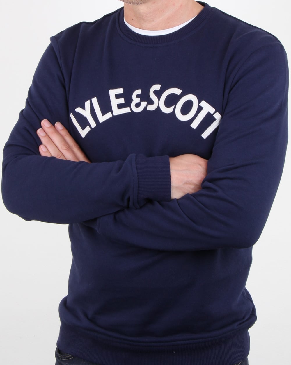 Lyle And Scott Logo Sweatshirt Navy
