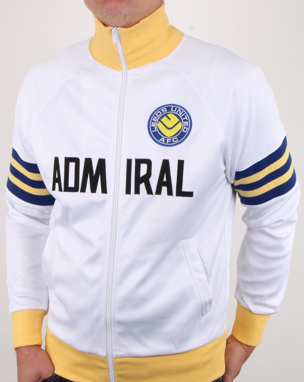 Leeds United 1978 Admiral Retro Track Top White