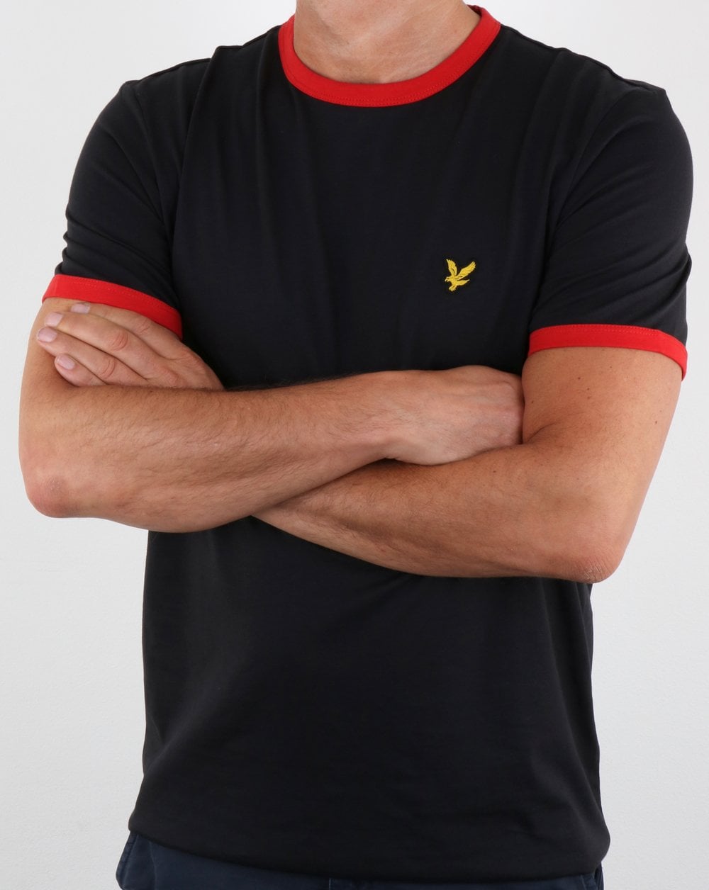 Lyle And Scott Country Ringer T Shirt Black