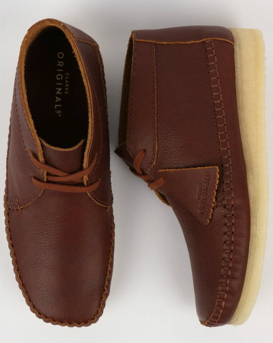 Clarks Originals Clarks Originals – Weaver – Stiefel aus hellbraunem Leder