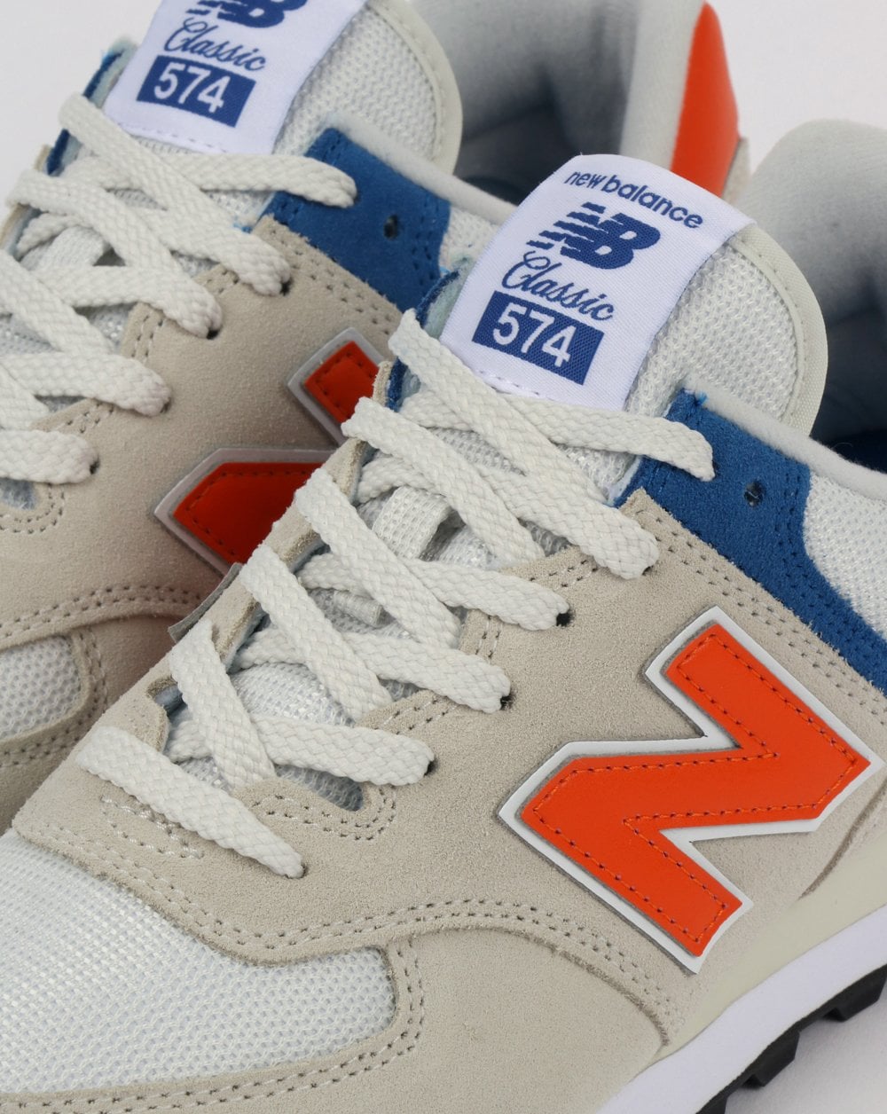 New Balance 574 Sneaker Weiß/Orange