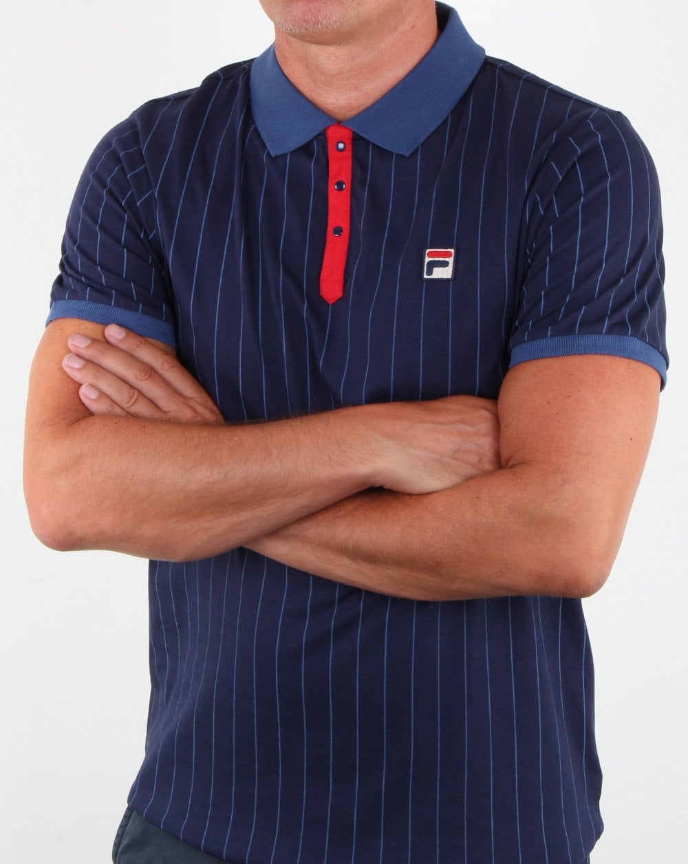 Fila Vintage Bb1 Polo Shirt Navy/red