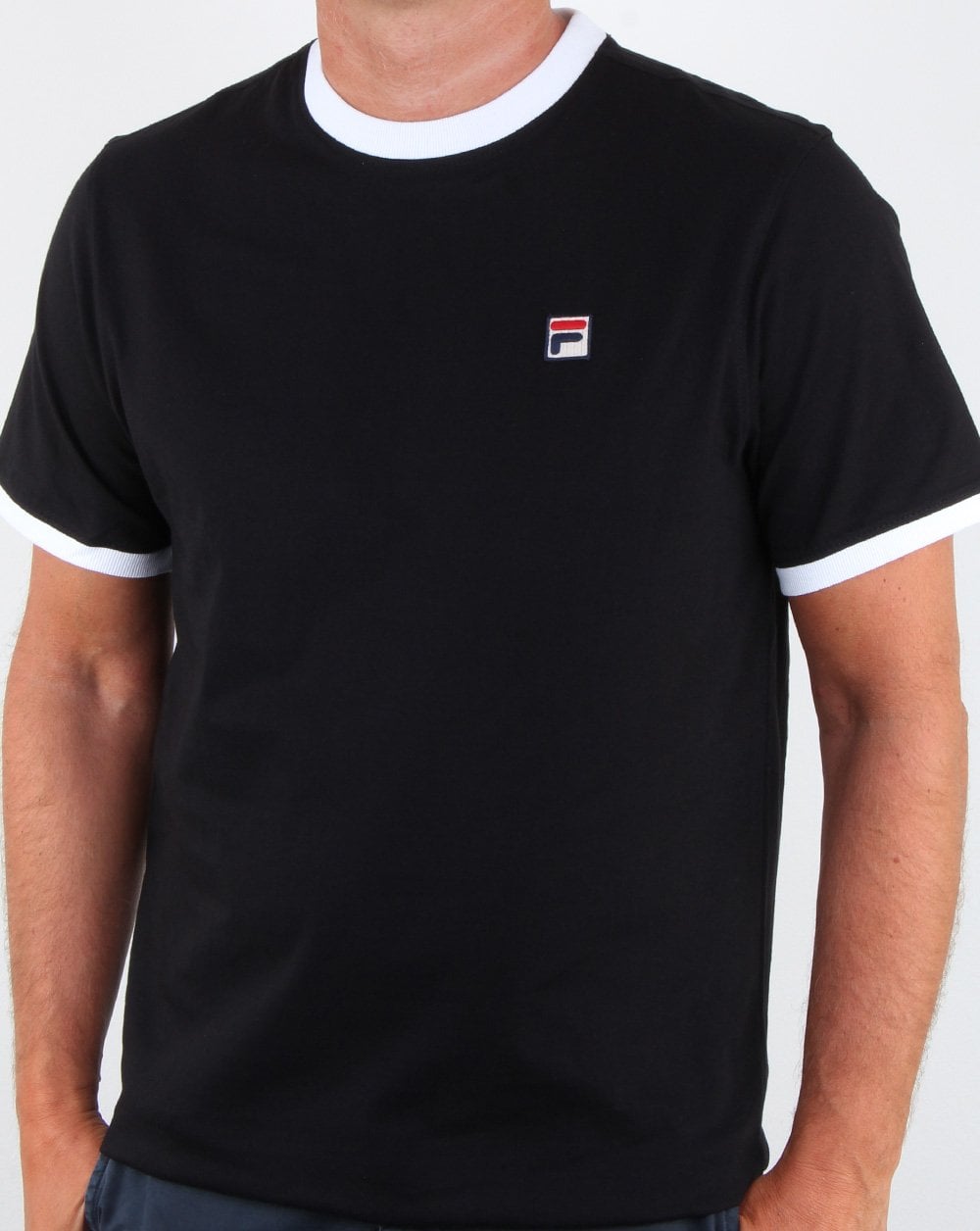 Fila Vintage Marconi T Shirt Black/white