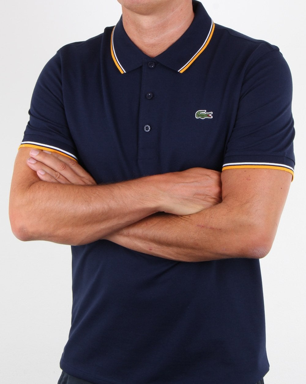Lacoste Tipped Polo Shirt Navy/white