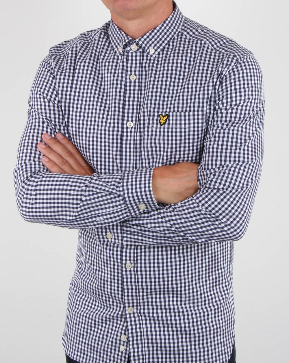 Lyle And Scott Gingham Shirt Navy