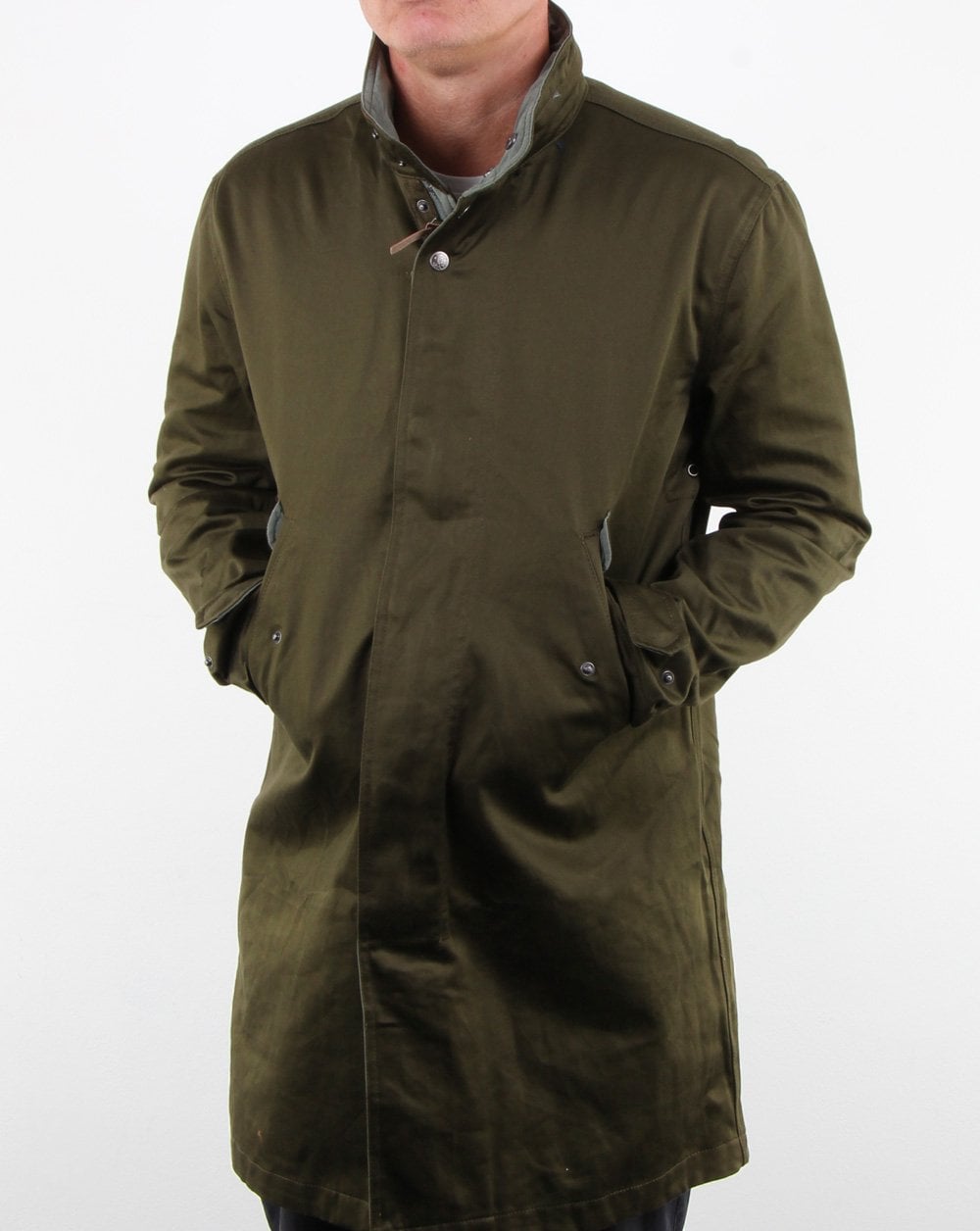 Pretty Green Collared Hooded Mac Khaki