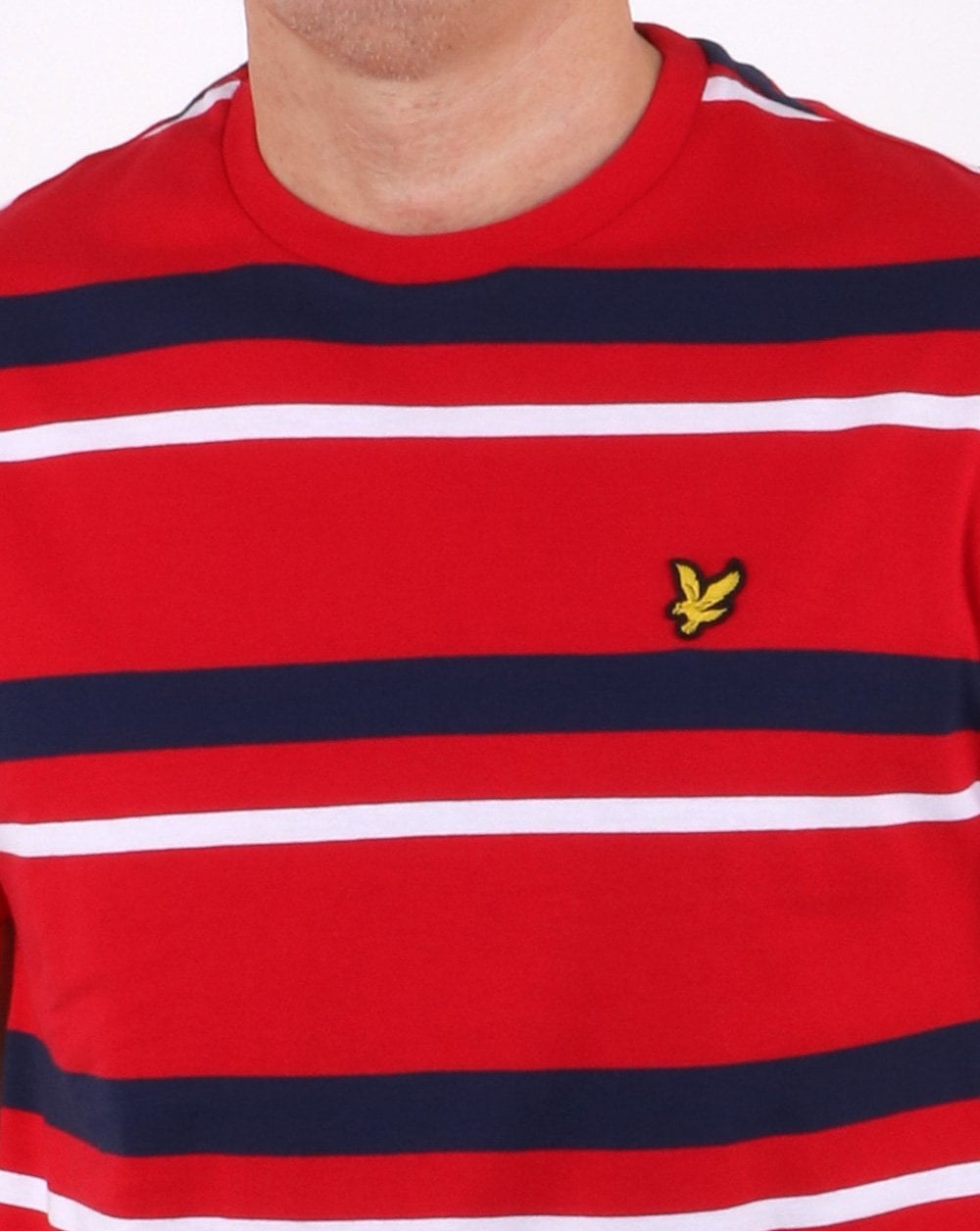 Lyle And Scott Stripe T-shirt Red/Navy/white