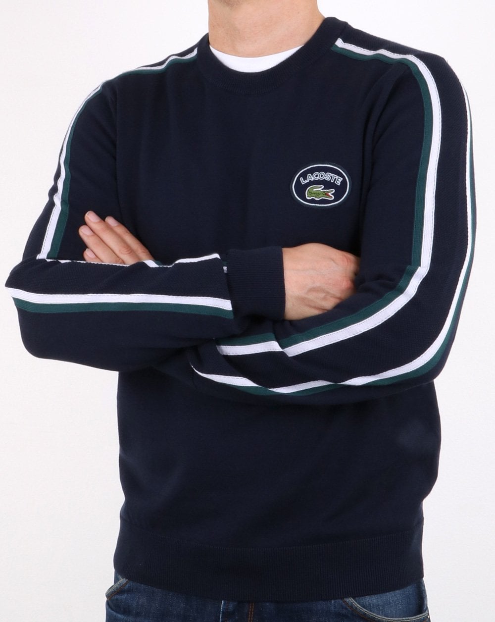 Lacoste Crew Vintage Jumper Navy/White