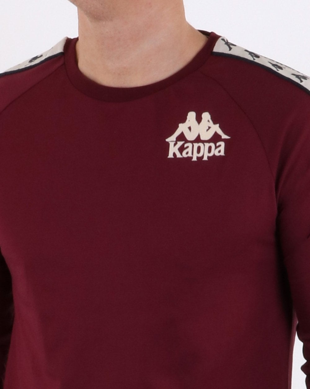 Kappa Dixon Long Sleeve Taping Top Dark Red