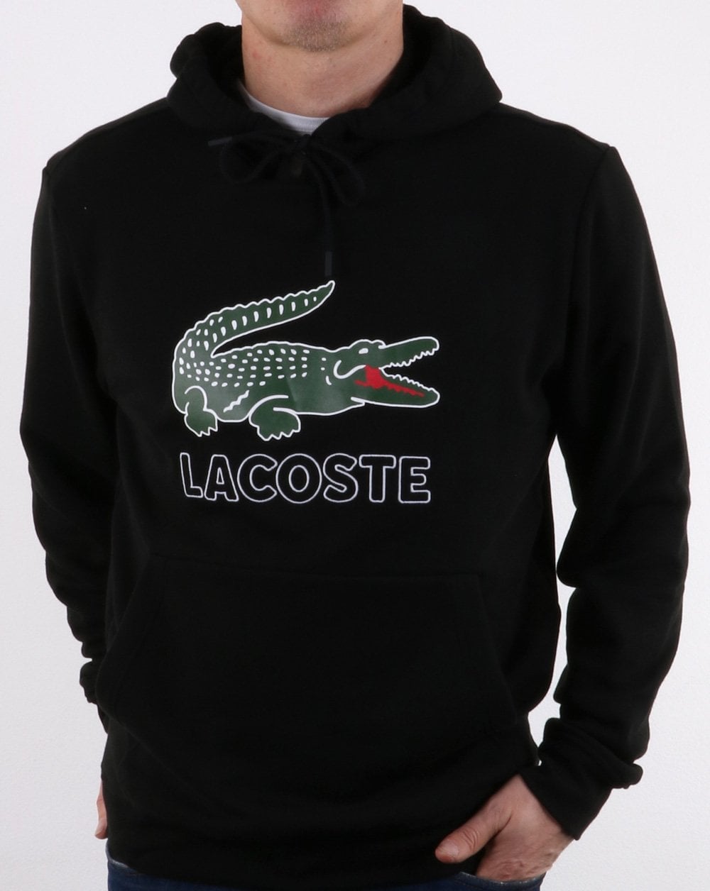 Lacoste Hooded Logo Sweatshirt Black