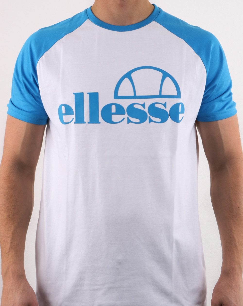 Ellesse Bold Raglan T Shirt White/blue
