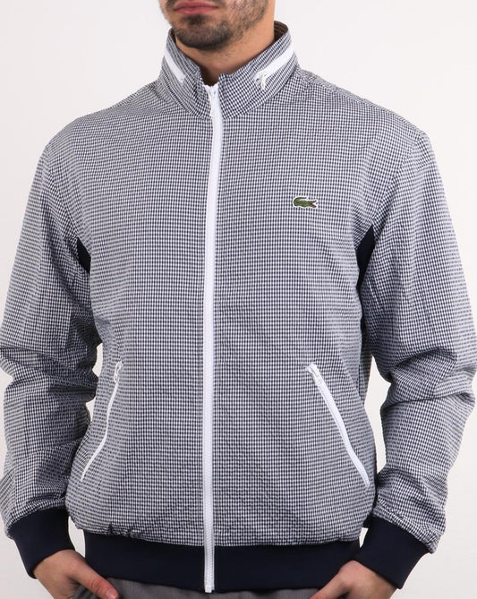 Lacoste Lacoste Trichterkragenjacke Marineblau/Weiß