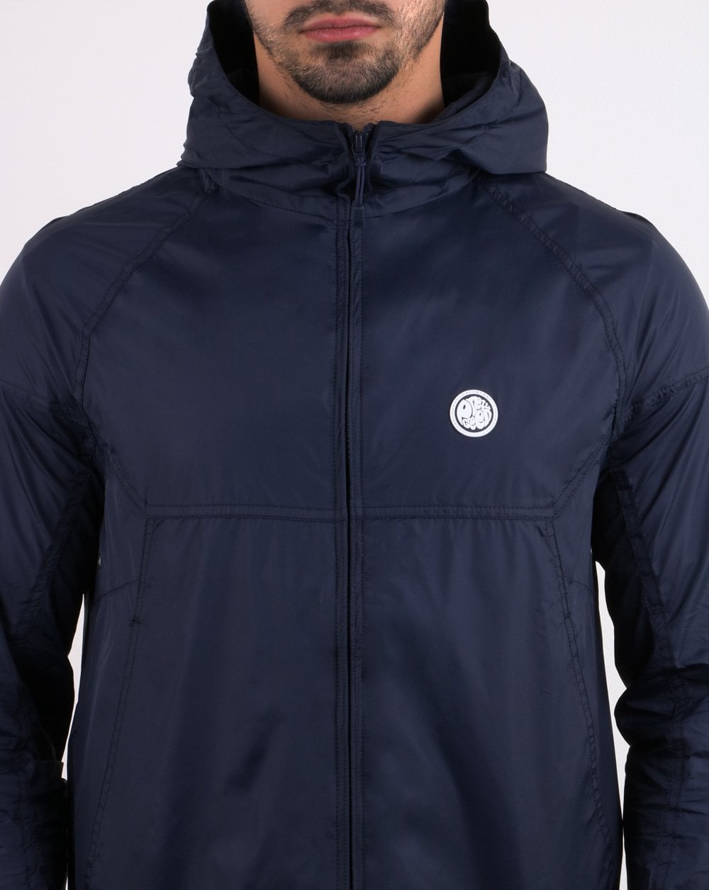 Pretty Green Lightweight Zip Up Hooded Jacket Navy