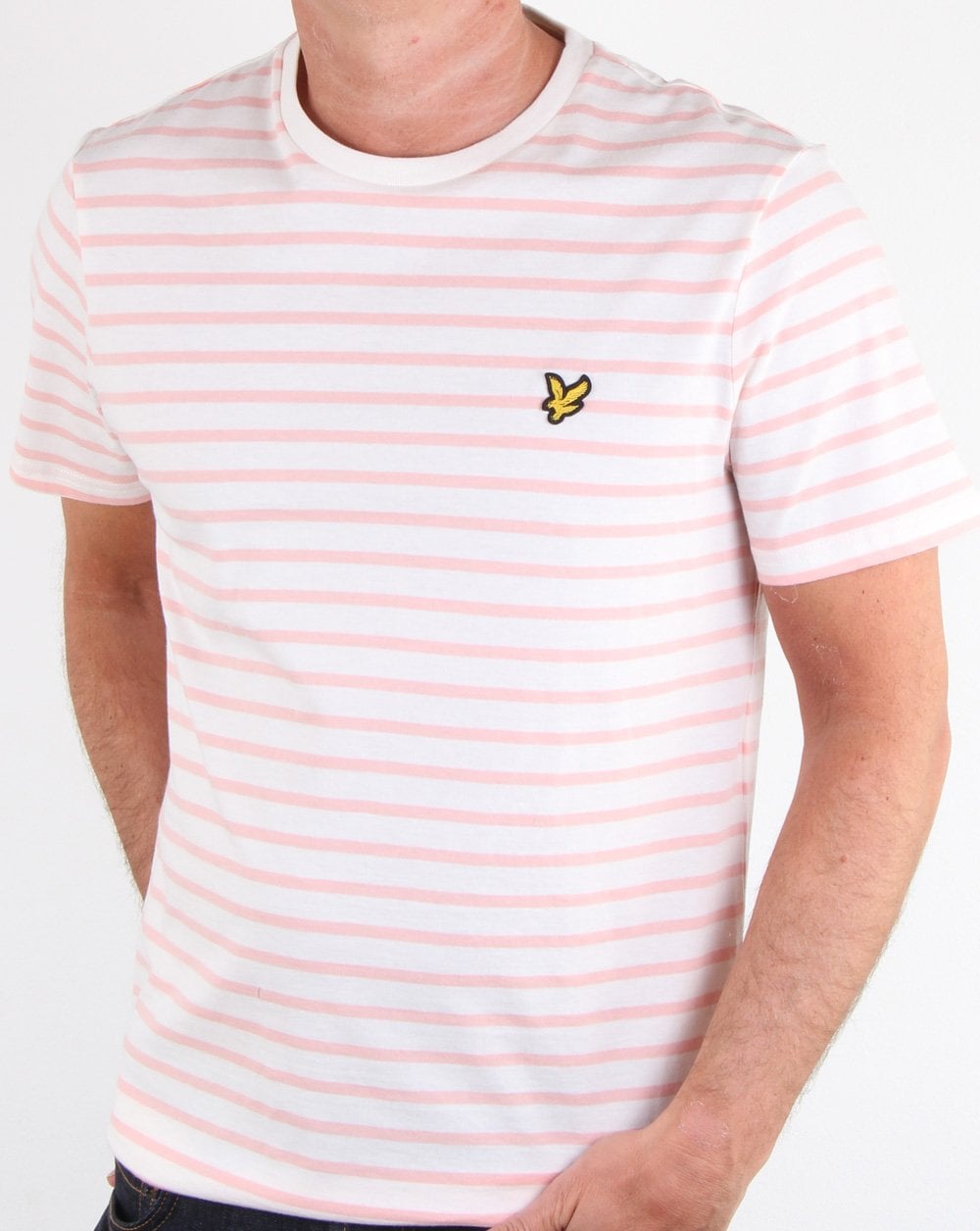 Lyle And Scott Breton Stripe T-shirt White/Pink