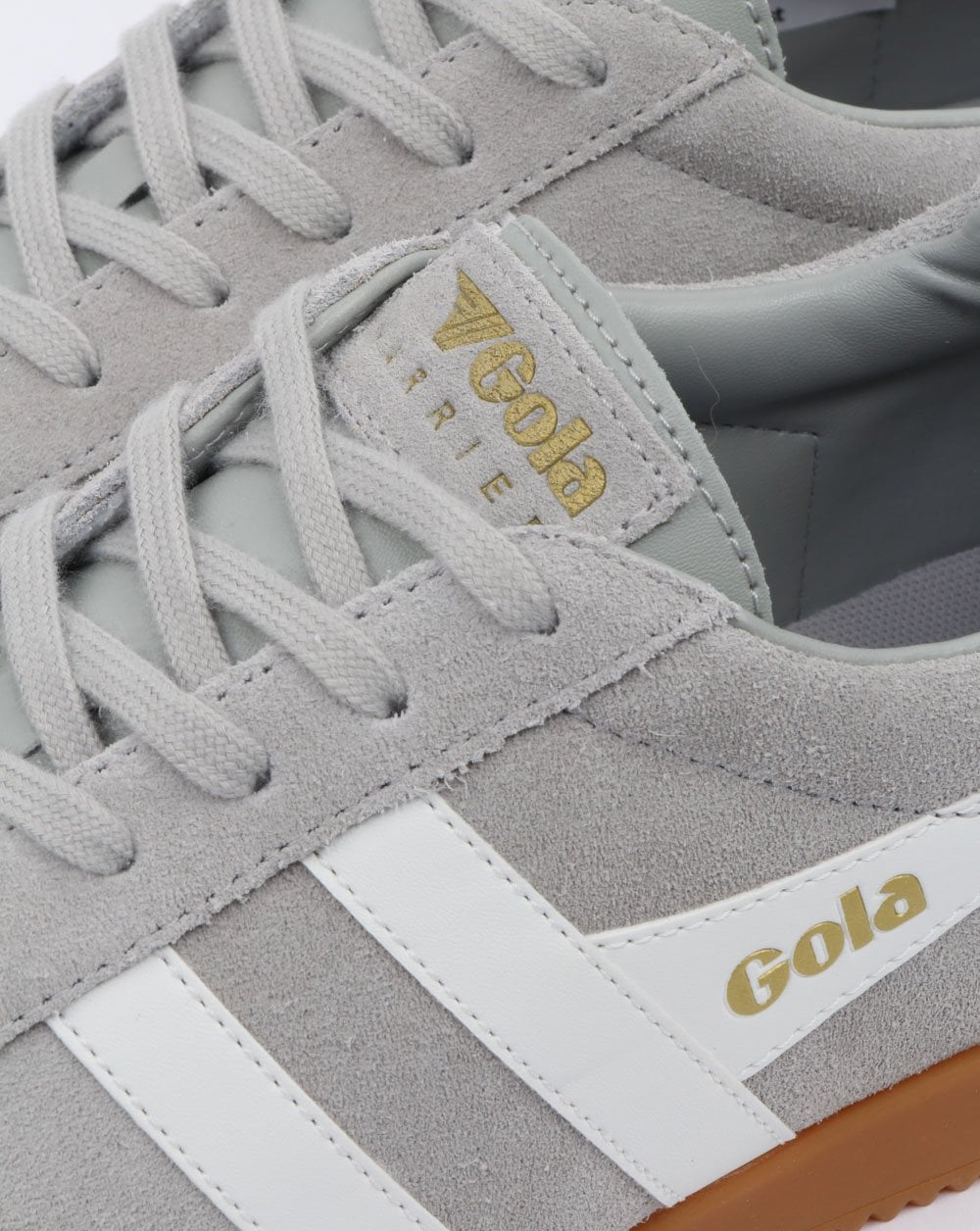 Gola Harrier Suede Trainer Light Grey/white