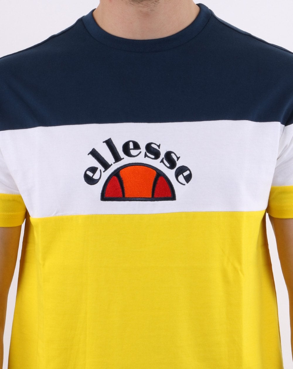 Ellesse Block T Shirt Yellow/white/navy
