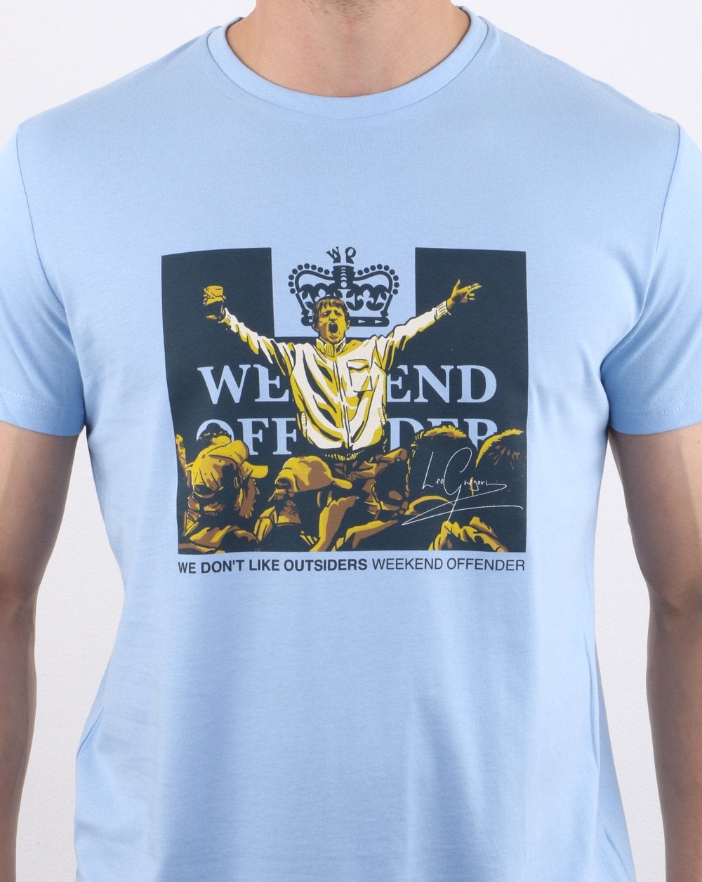 Weekend Offender Leo Gregory T Shirt Sky Blue