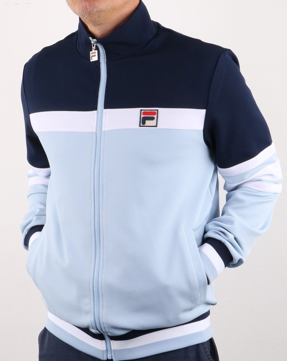 Fila Vintage Courto Track Top Sky Blue/navy/white