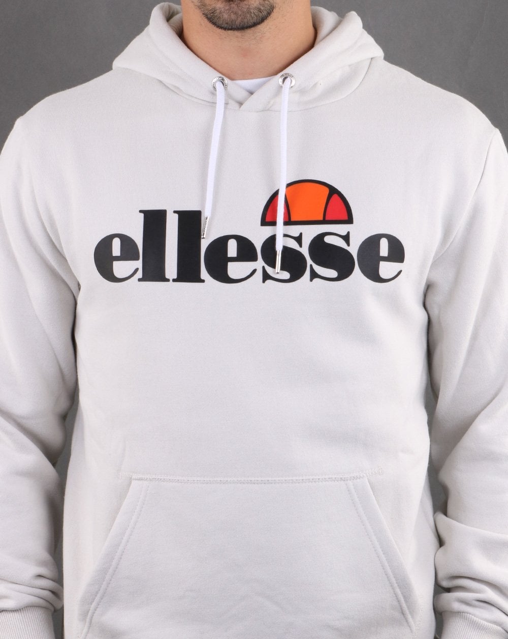 Ellesse Logo Hoody Light Grey