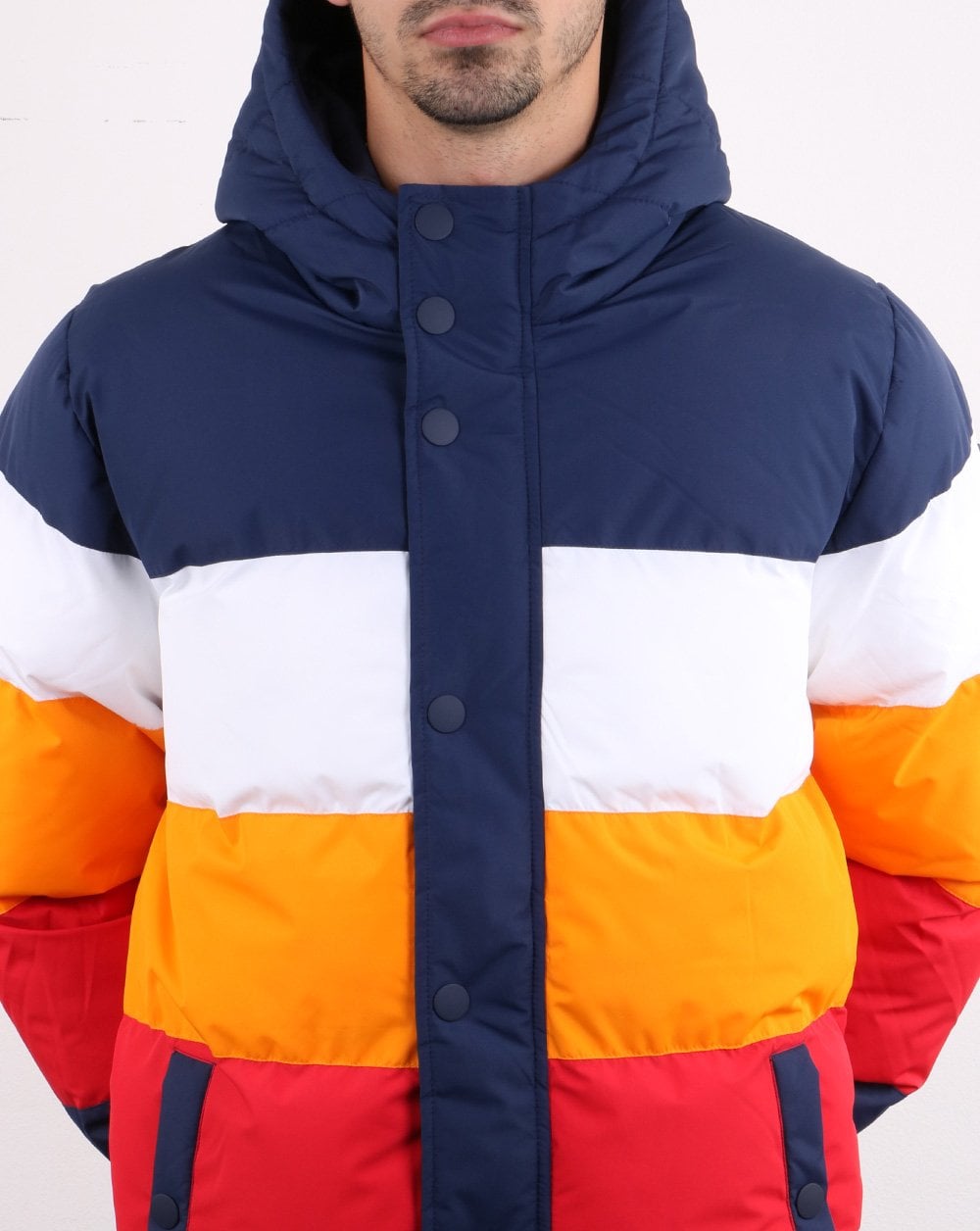 Fila Vintage Multi Puffer Jacket Navy/white/orange