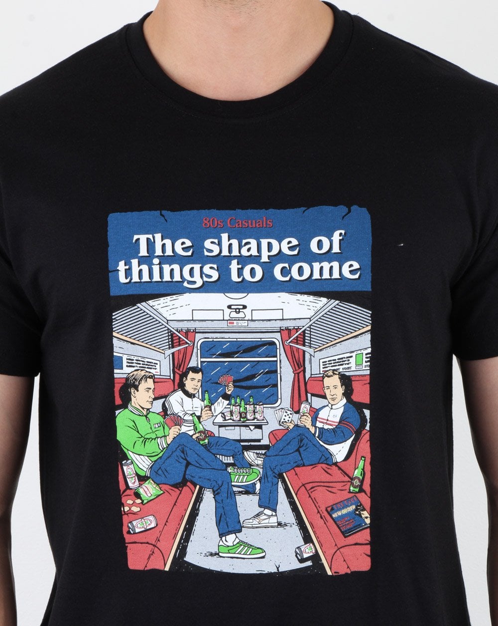 80er Casuals Shape Of Things To Come T-Shirt Schwarz