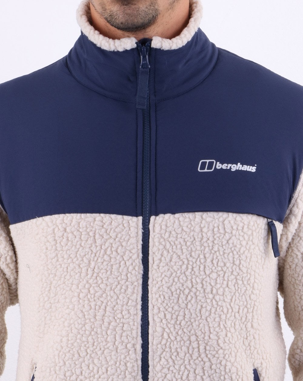 Berghaus Syker Fleece Jacket Oatmeal/Navy