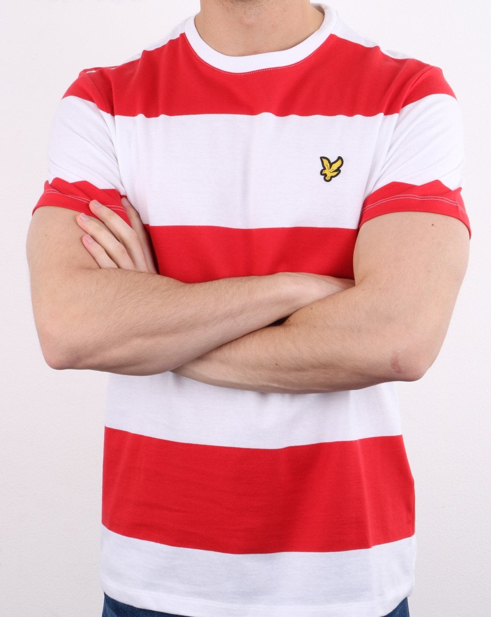 Lyle And Scott Wide Stripe T-shirt Red