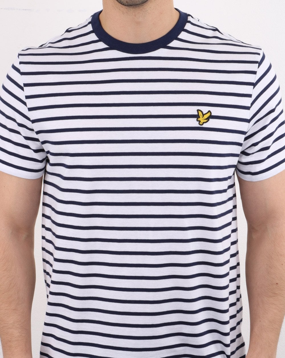 Lyle And Scott Breton Stripe T-shirt White/Navy
