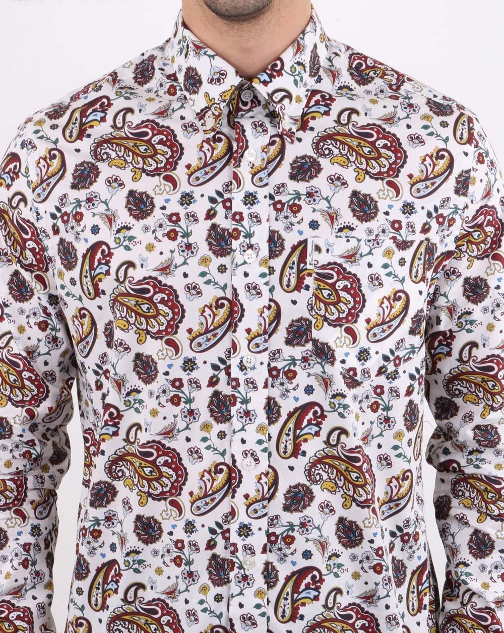 Ben Sherman Paisley Shirt Ecru