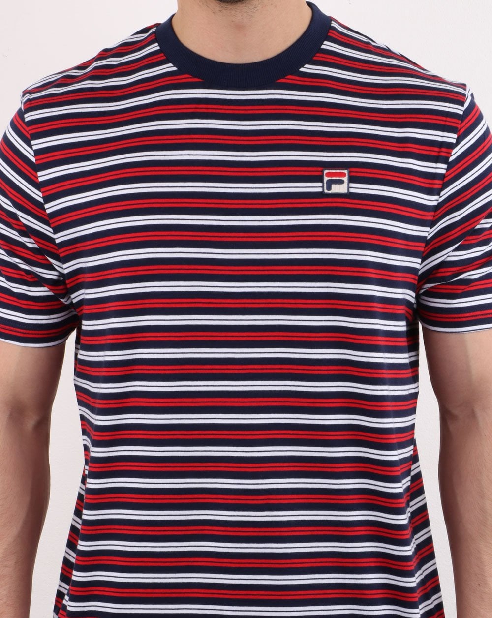 Fila Vintage Hugh T Shirt Navy/White/Red