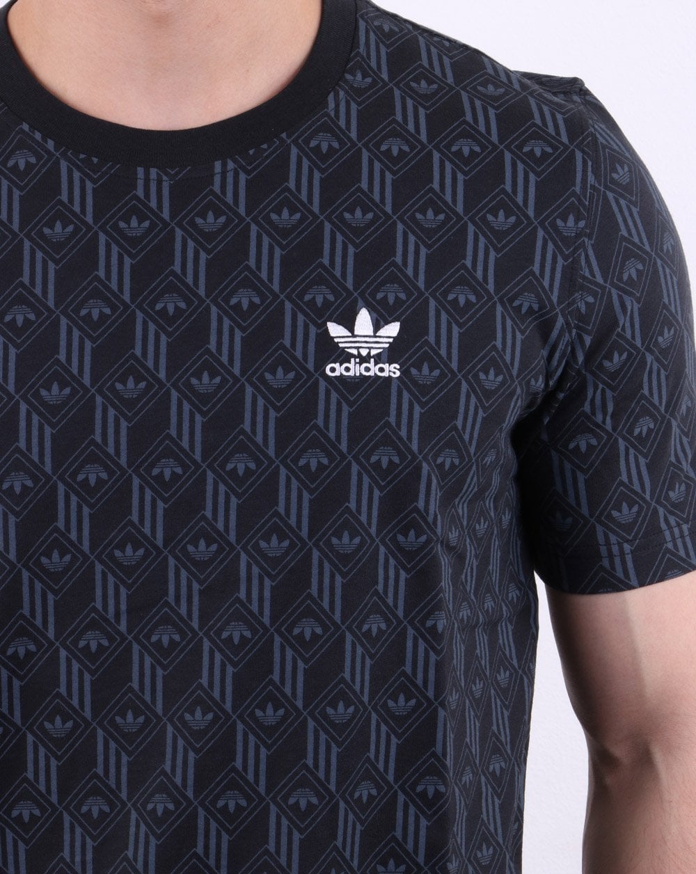 Adidas Originals Mono Print T Shirt Black